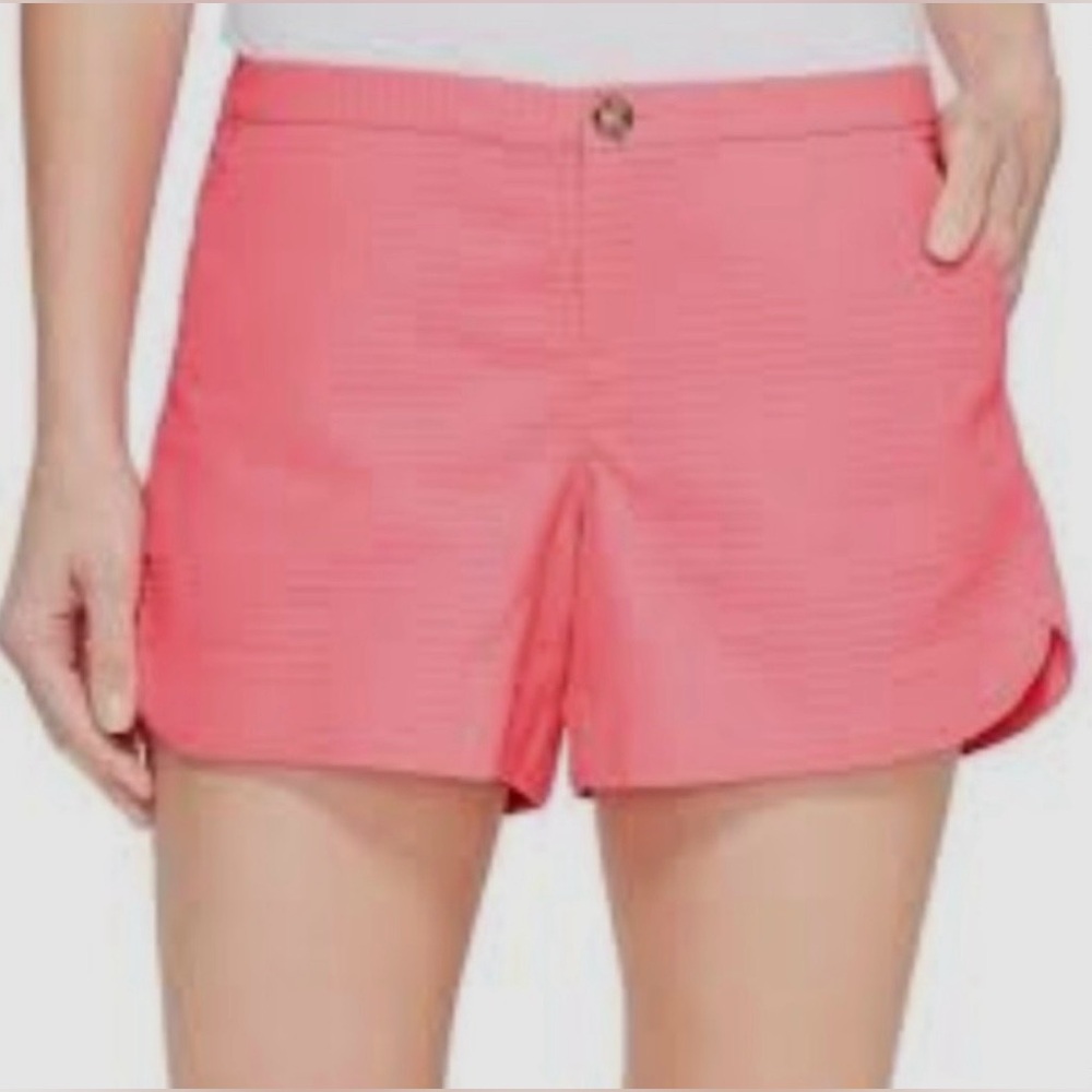 Lilly Pulitzer Adie Textured Shorts Cantaloupe Pretty‎ Resort Wear Bright